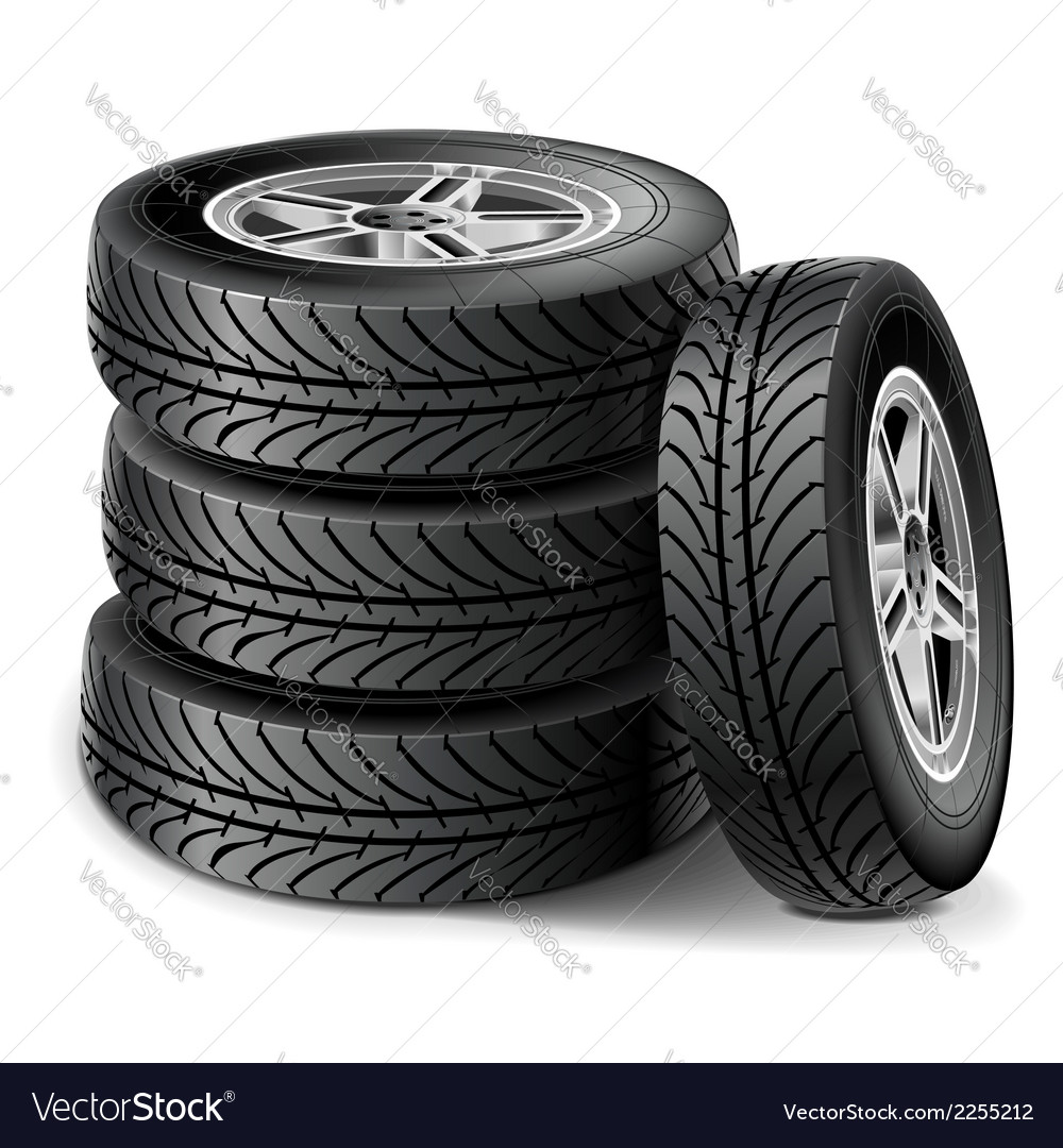 Tire Set Royalty Free Vector Image - VectorStock