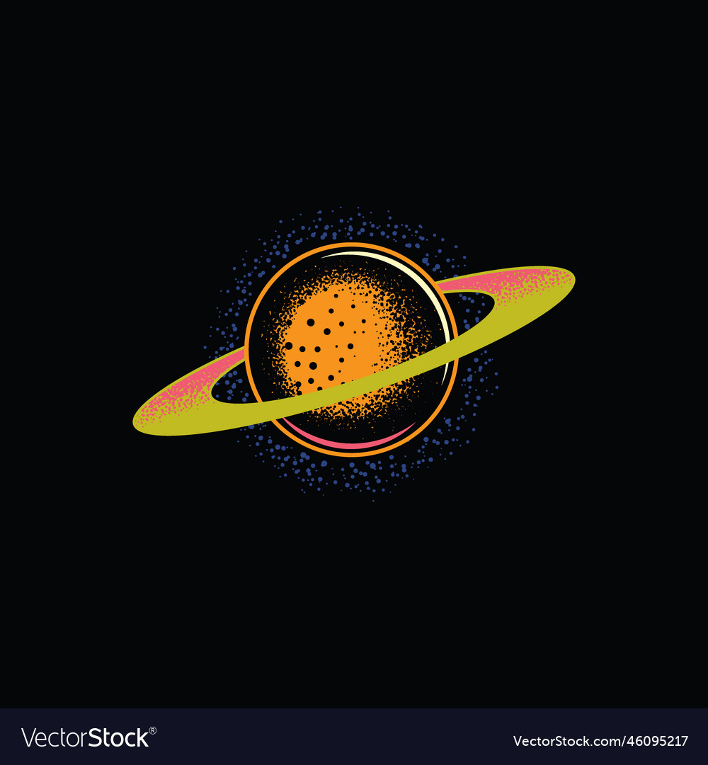 A planet in space Royalty Free Vector Image - VectorStock