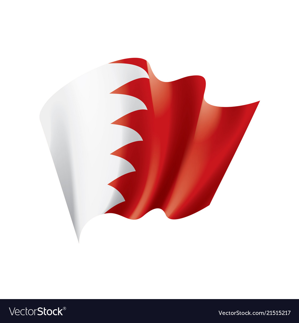 Bahrain flag Royalty Free Vector Image - VectorStock