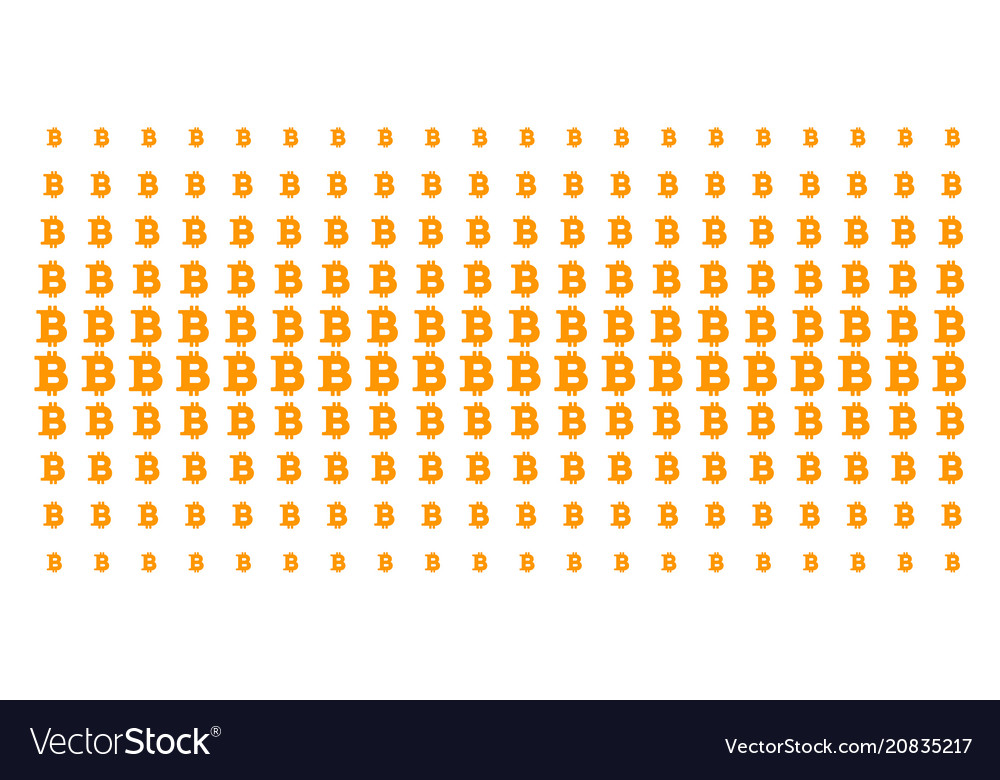 Bitcoin shape halftone array