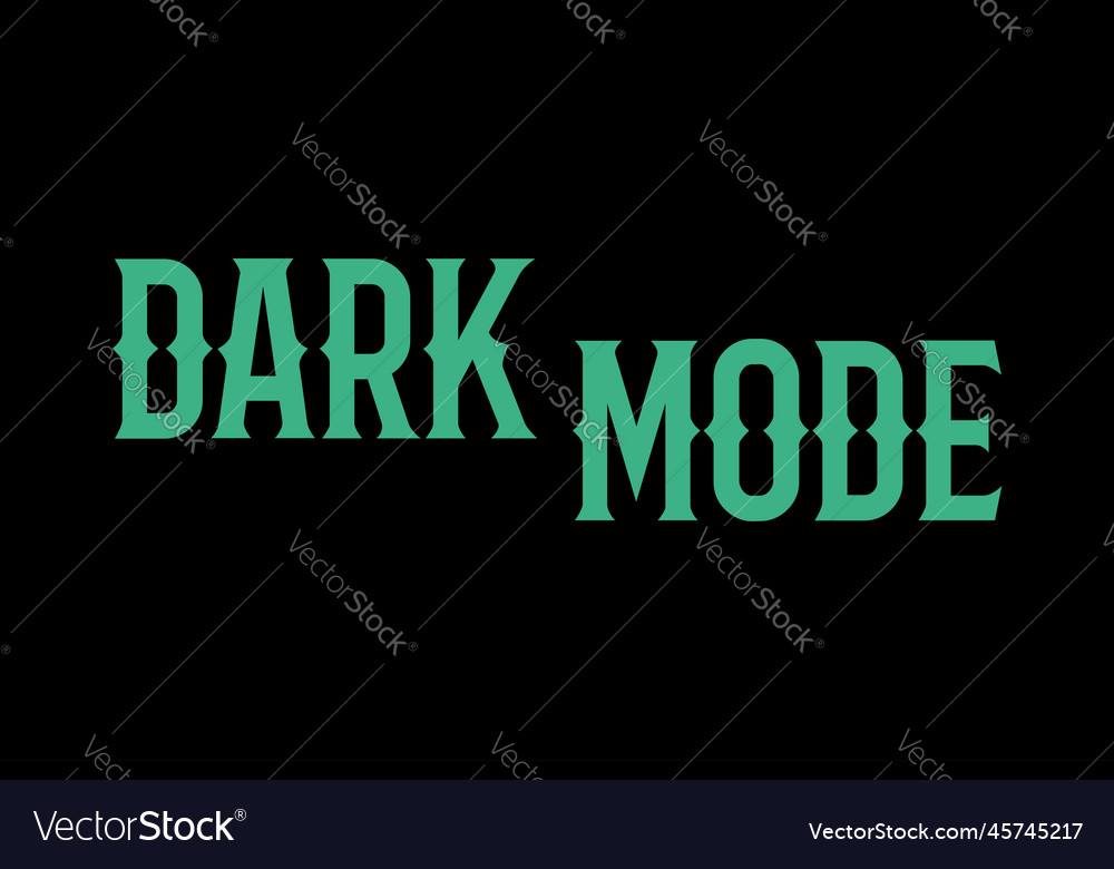 Dark mode text on black background