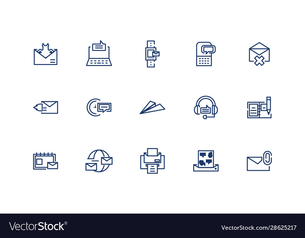 Isolated messages icon set design