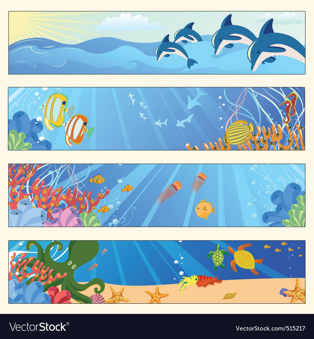 Sea life Royalty Free Vector Image - VectorStock