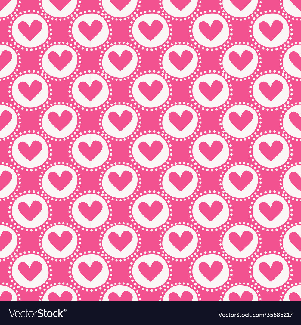 Seamless Pattern With Hearts Royalty Free Vector Image