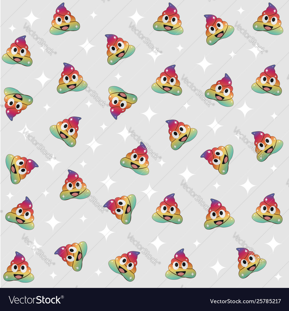 Unicorn poop colorful background seamless pattern