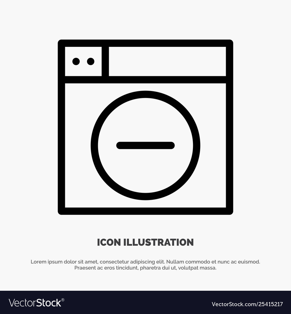 Web design less minimize line icon vector image Web design less minimize line icon