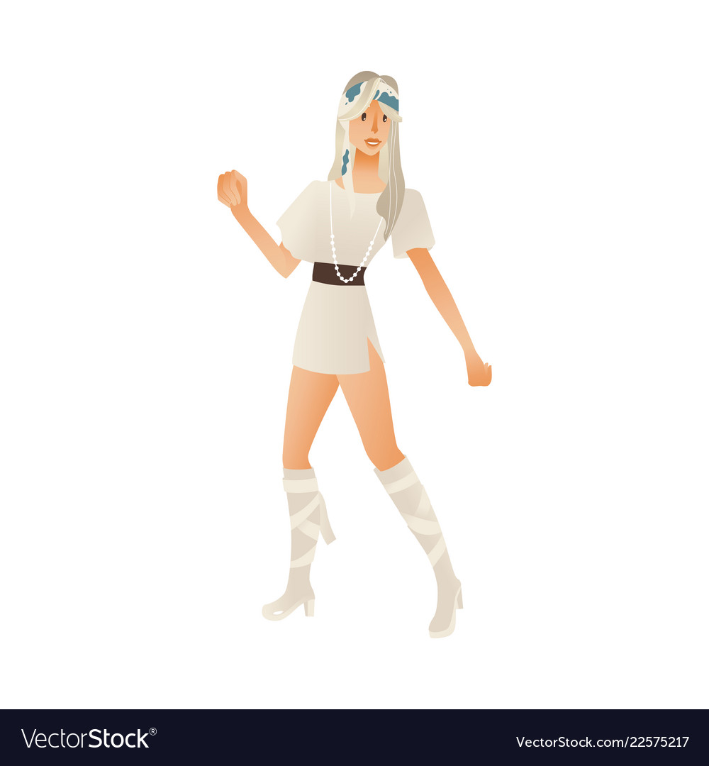 Woman dancing disco