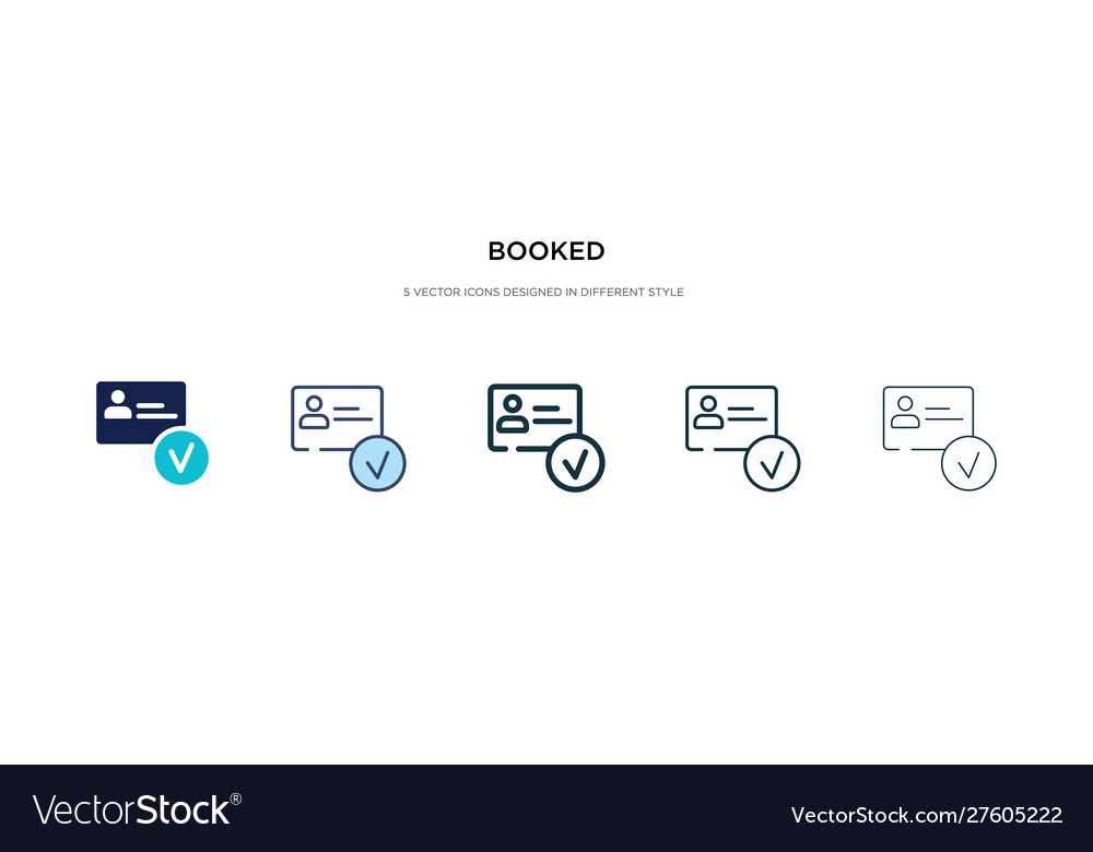 Booked icon in different style two colored