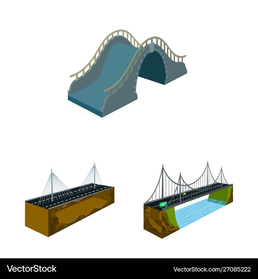 Bridgework and architecture Royalty Free Vector Image