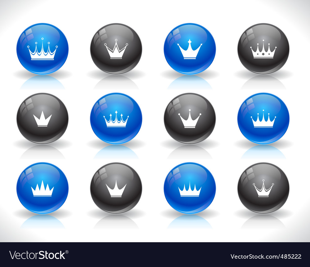 Buttons for web with crowns