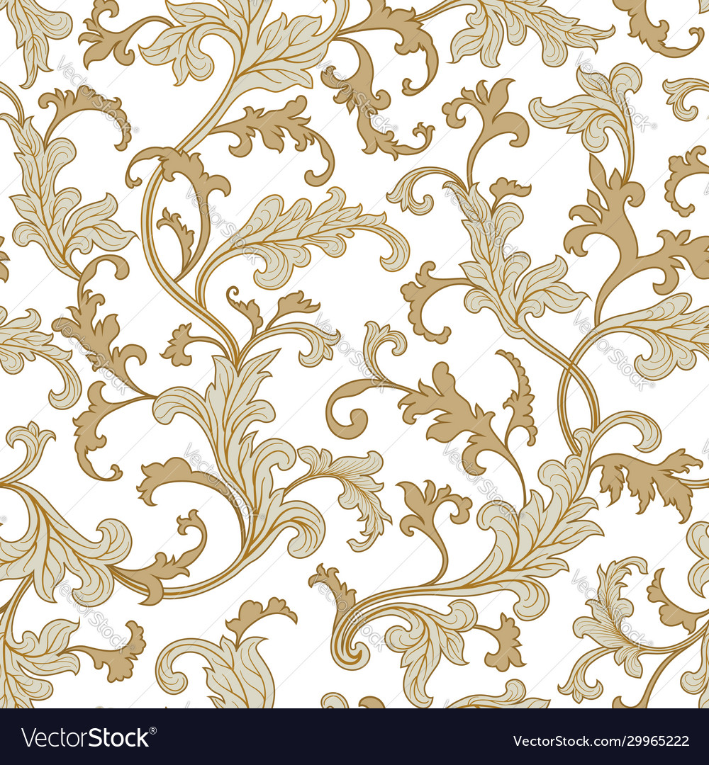Flora seamless pattern flourish tiled oriental Vector Image