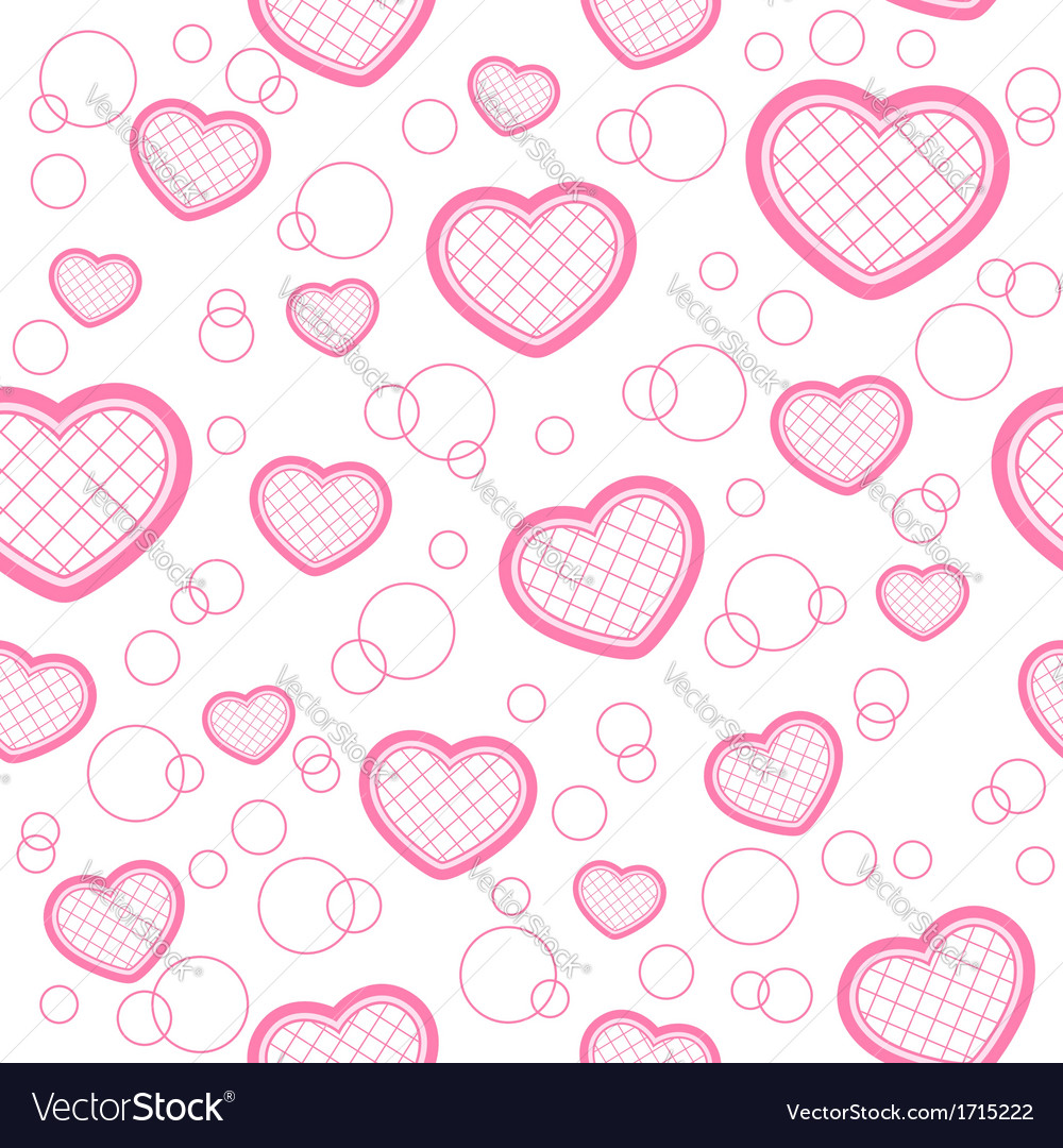 Light seamless pattern with hearts