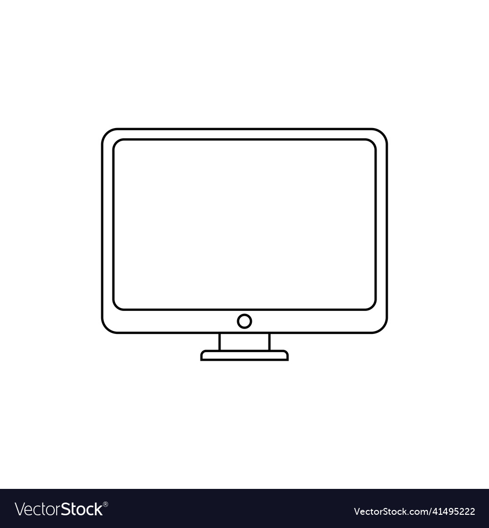 Monitor Line Icon - Computer-Anzeige
