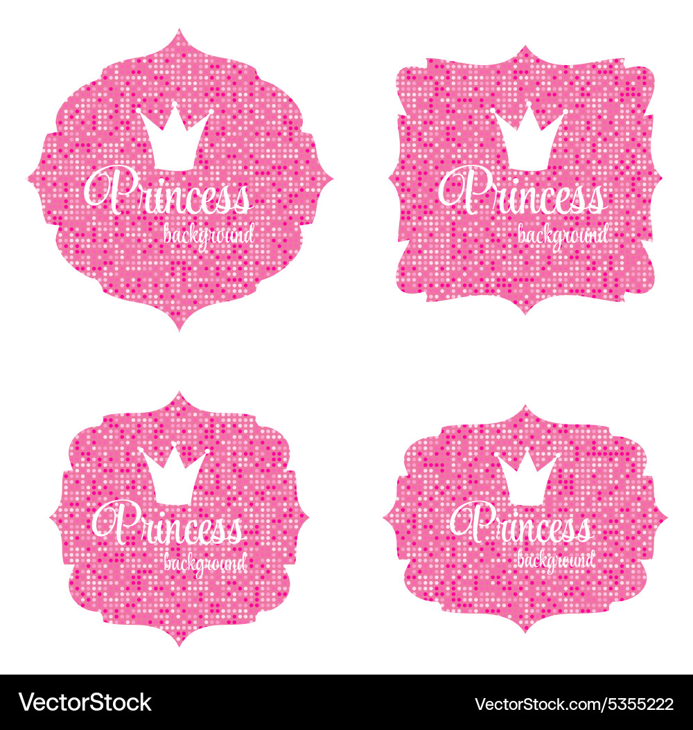 Princess crown frame Royalty Free Vector Image