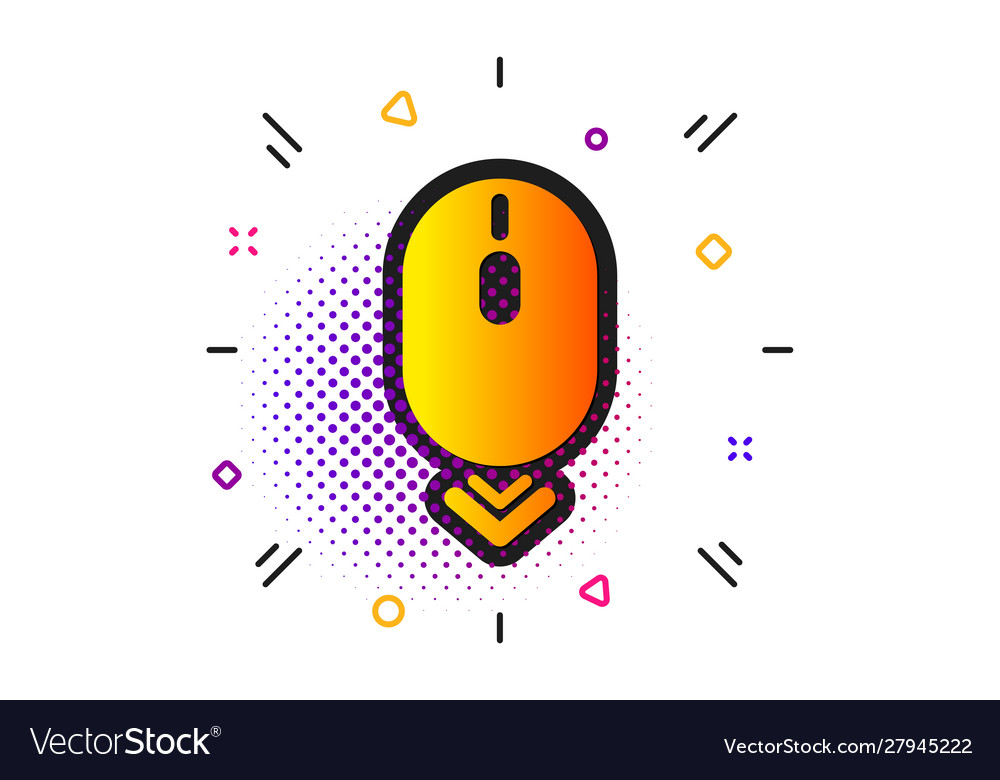 Scroll down mouse icon scrolling screen sign Vector Image