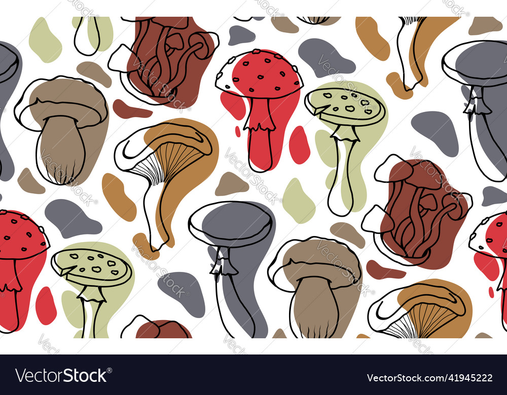 Seamless pattern with stylized sketches vector image Seamless pattern with stylized sketches