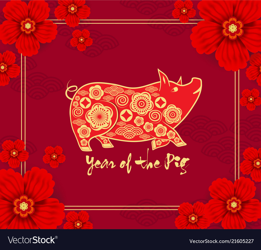2019 chinese new year calendar of the pig