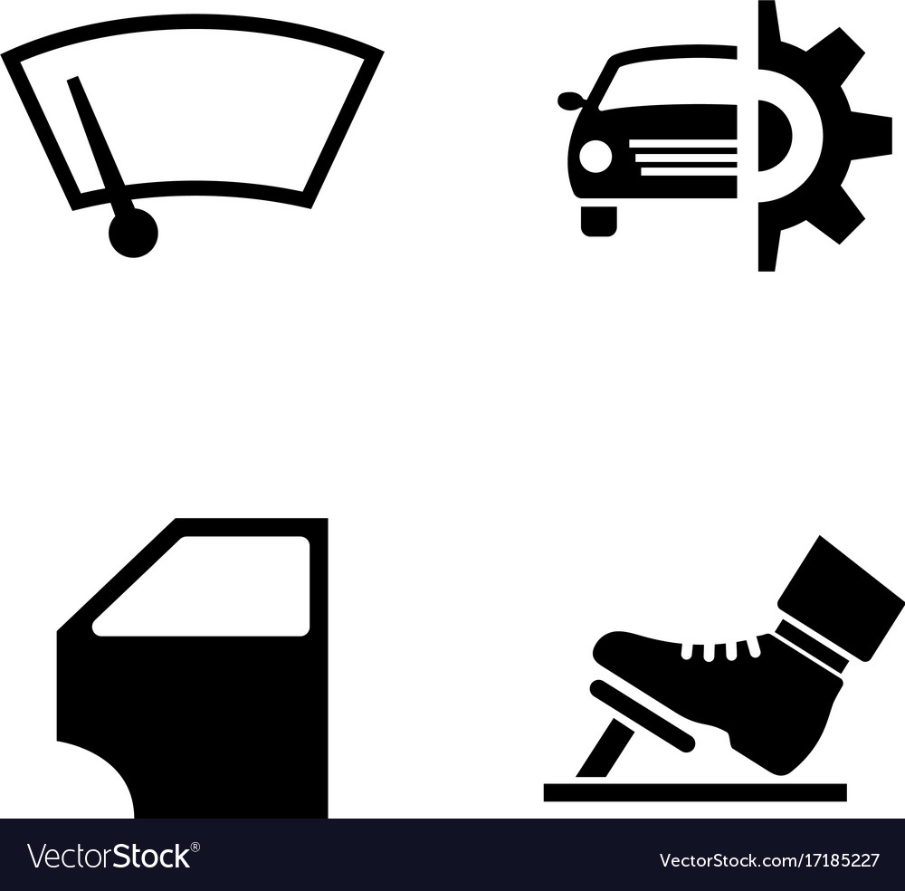 Auto parts simple related icons