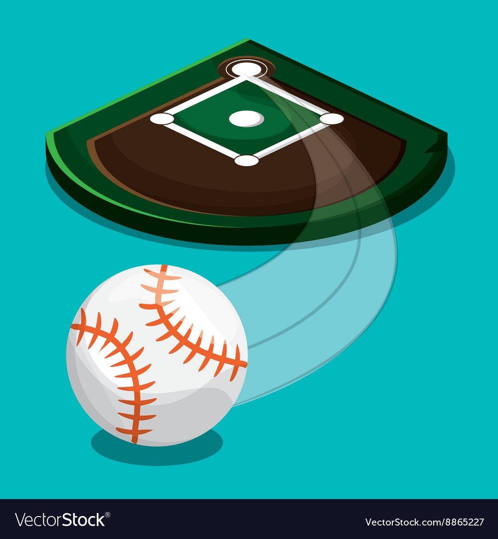 Baseball design sport concept flat