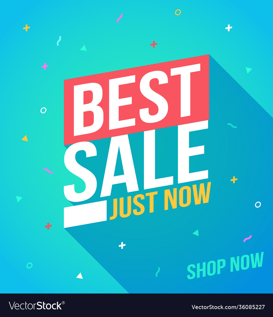 Best sale banner and discounts flat design