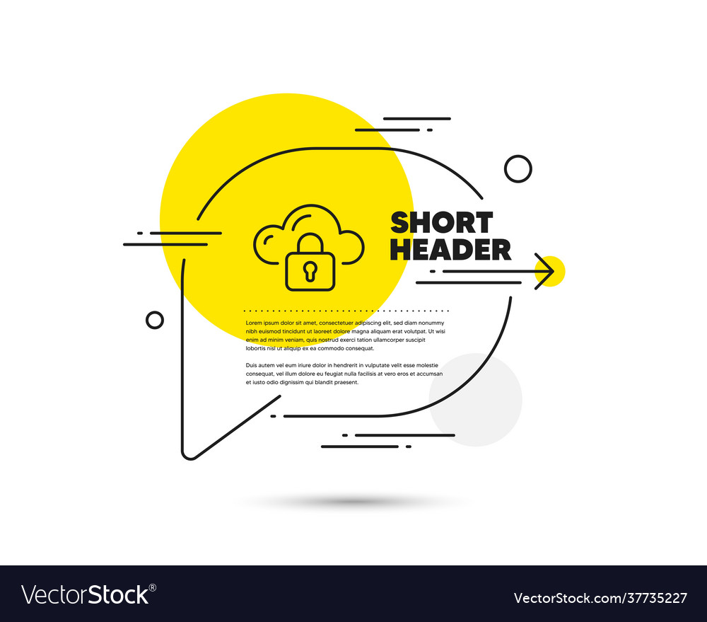 Cloud computing protection line icon internet vector image Cloud computing protection line icon internet
