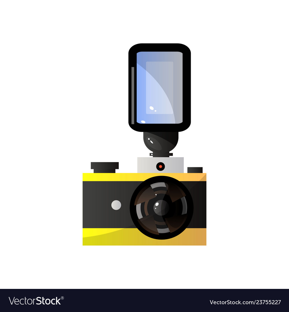 Digital photo camera with flare