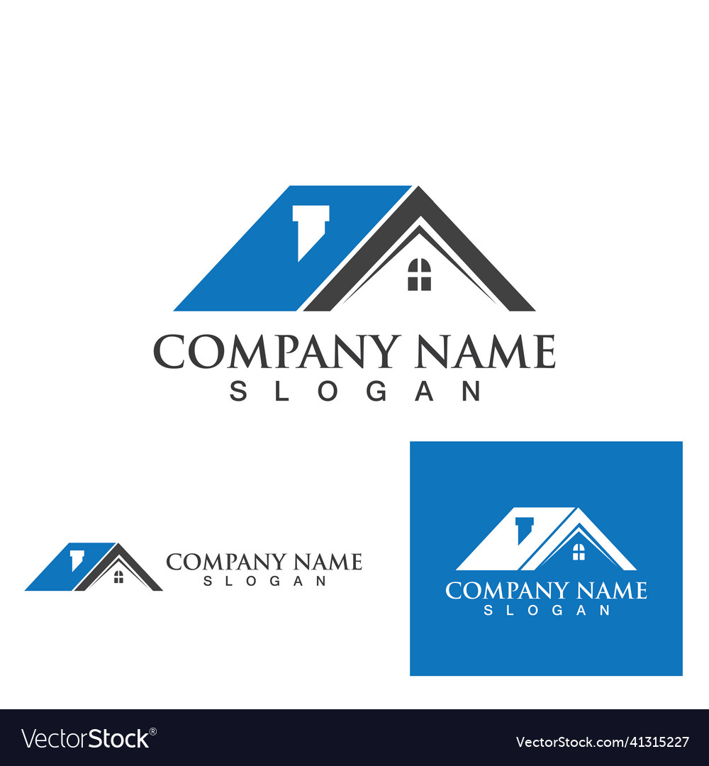 Home and house property construction logo Vector Image