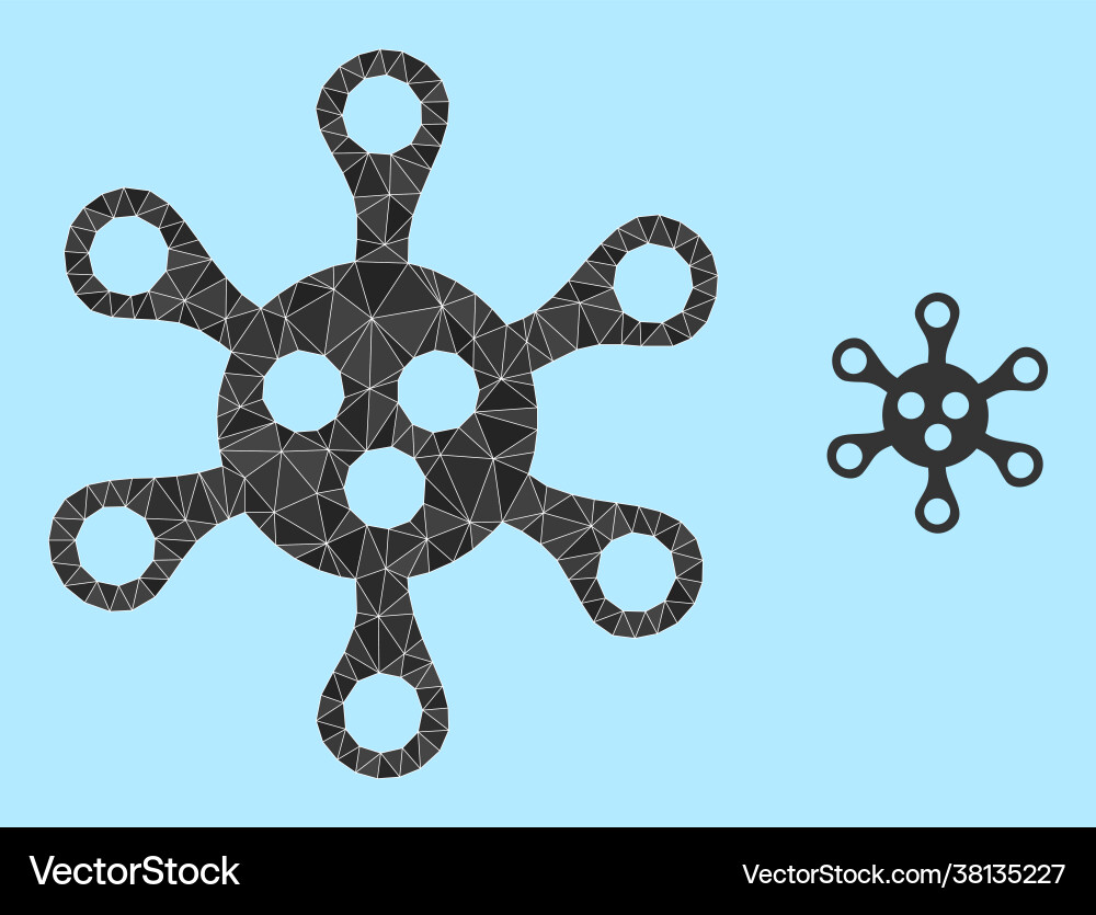 Lowpoly virus icon Royalty Free Vector Image - VectorStock