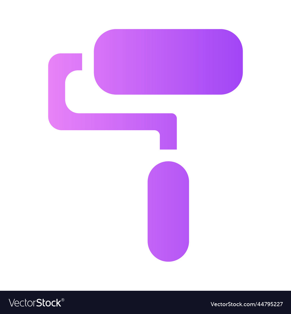 Paint roller gradient universal icon ui ux element