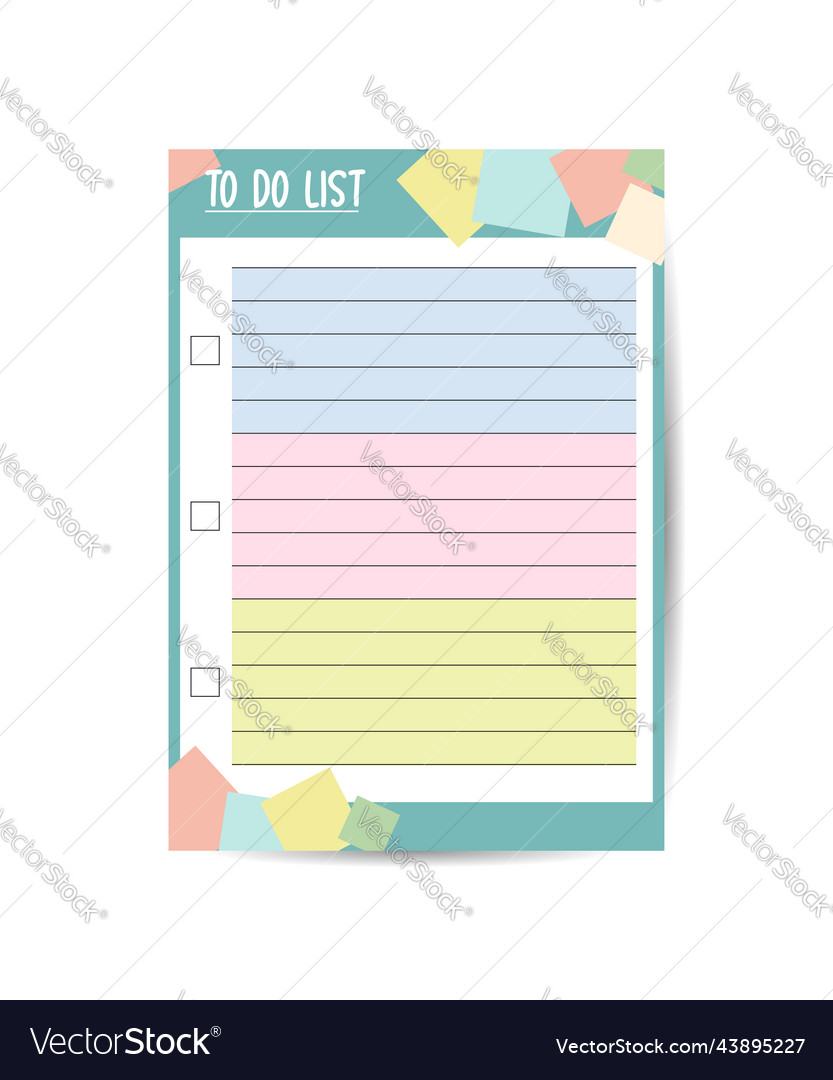 Planner template for business and studying Vector Image