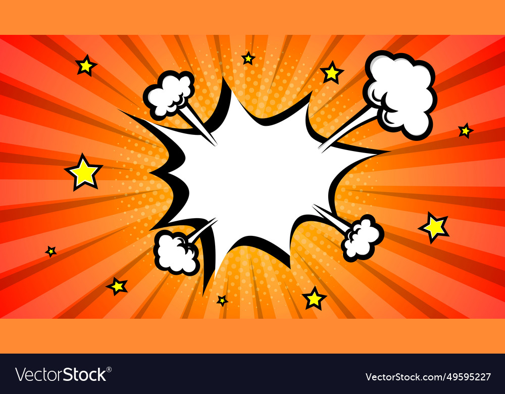 Pop Art Comic Background Colored Cartoon Vector Image