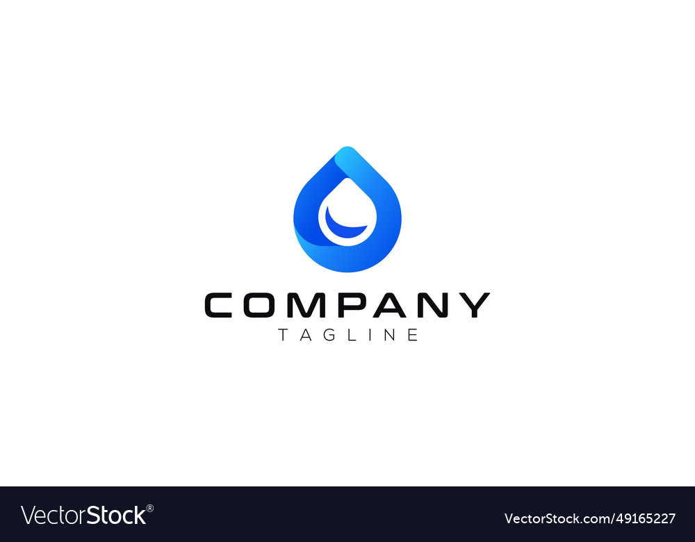 Water Drop Logo Template Design Royalty Free Vector Image