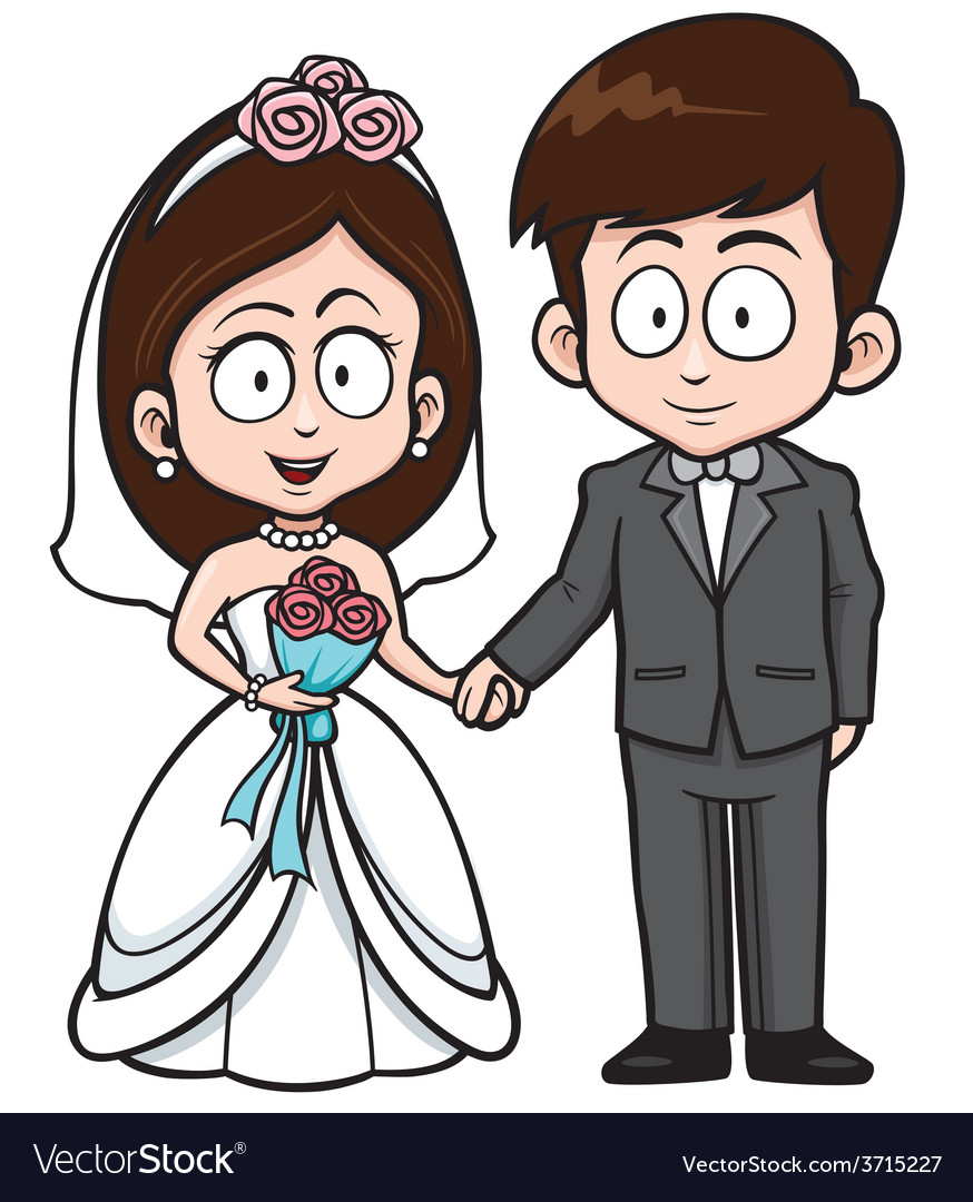 Wedding couple Royalty Free Vector Image - VectorStock