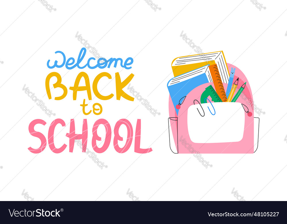 Welcome back to school concept Royalty Free Vector Image