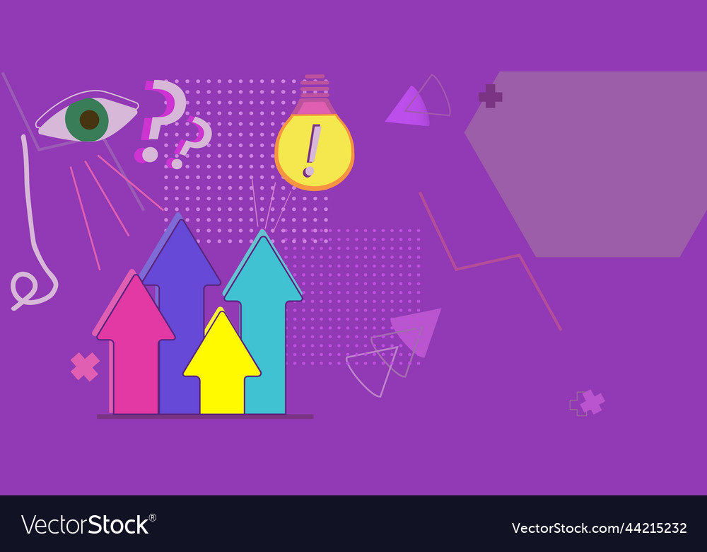 Arrow system pointing upwards symbolizing vector image Arrow system pointing upwards symbolizing
