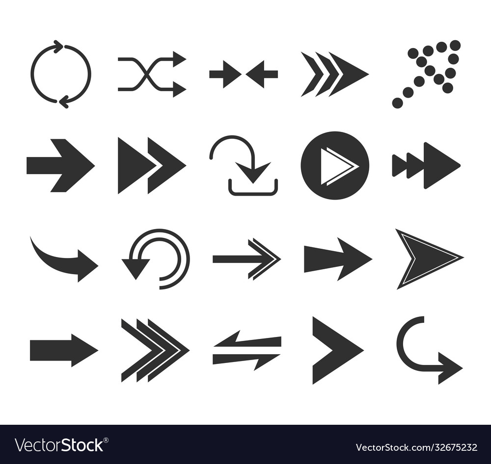 Arrows direction guide cursor web navigation icons