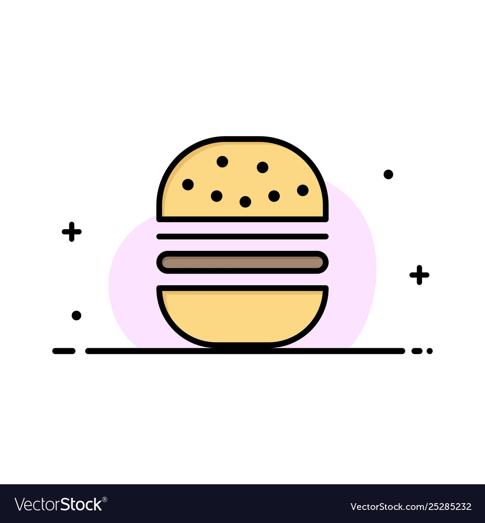 Burger Fast Food Business Flat Line