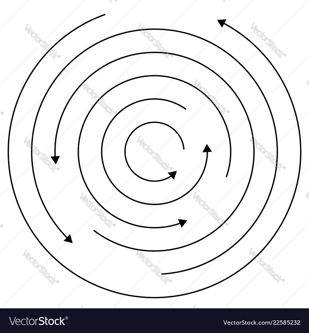 Circular arrows - random concentric circles vector image Circular arrows - random concentric circles