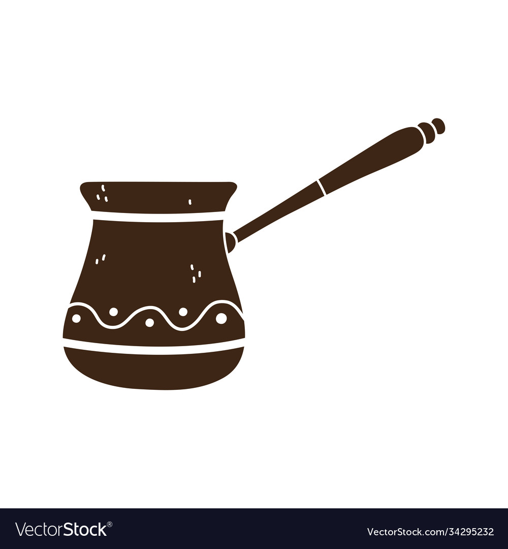 Coffee turkish maker hot beverage isolated icon