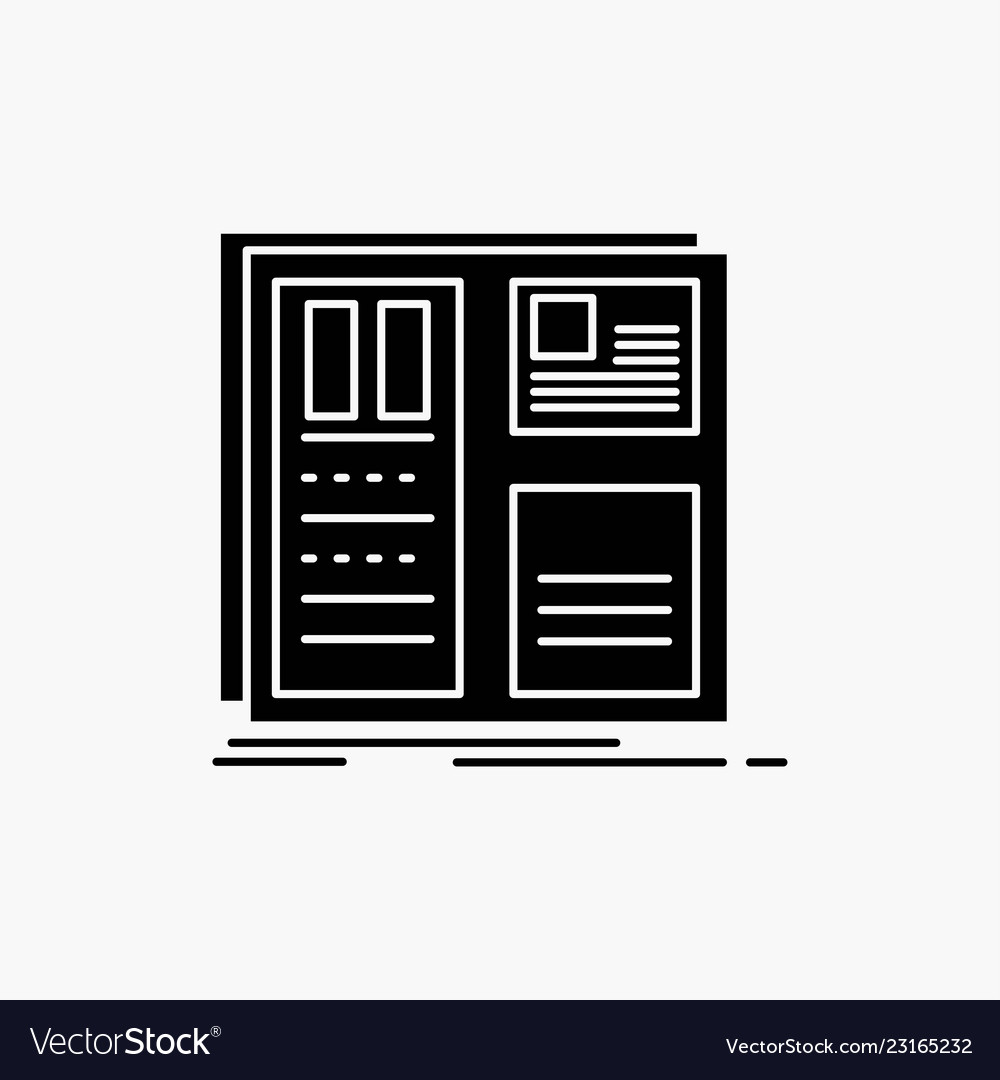 Design grid interface layout ui glyph icon vector image Design grid interface layout ui glyph icon