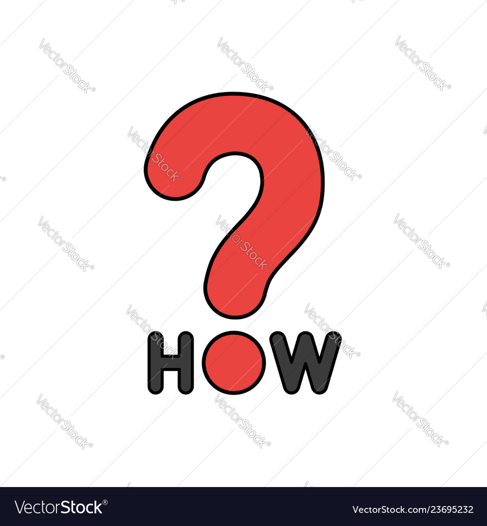 Flat design style concept how text vector image Flat design style concept how text