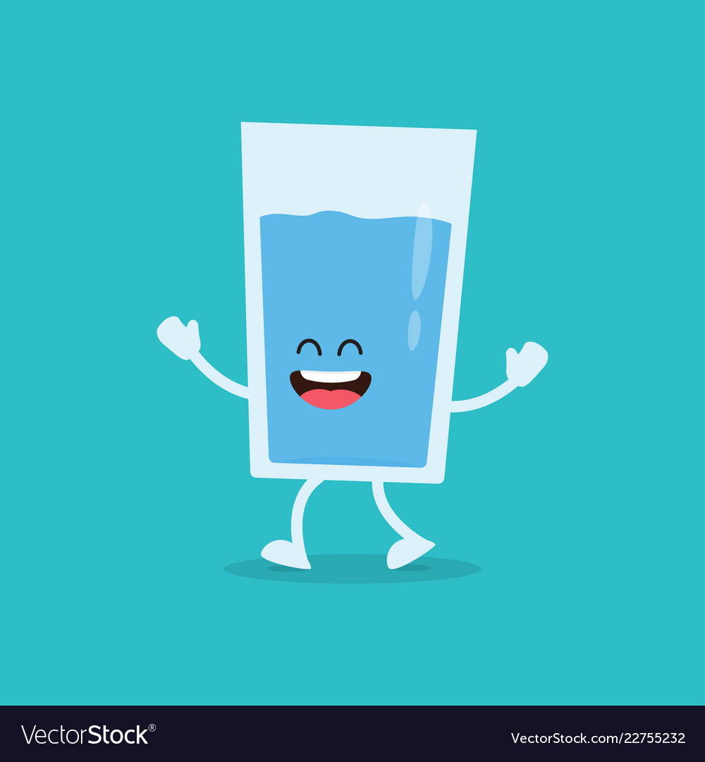 Funny glass of water