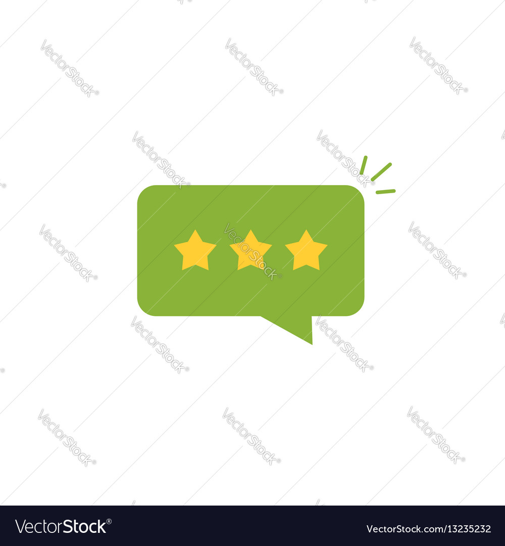 Good review rating icon stars Royalty Free Vector Image