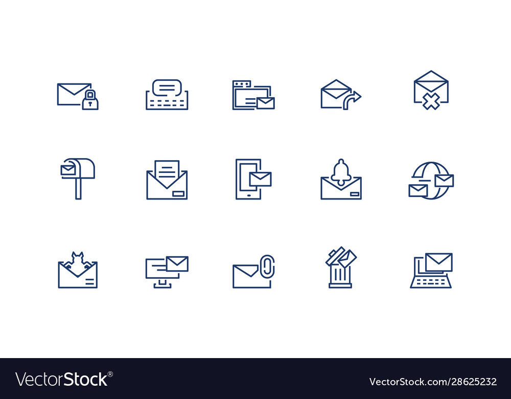 Isolated messages icon set design
