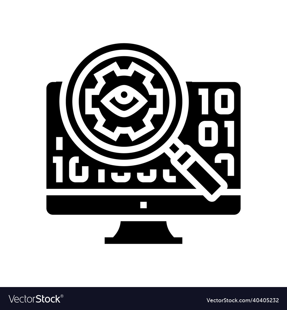 Open source software glyph icon vector image Open source software glyph icon