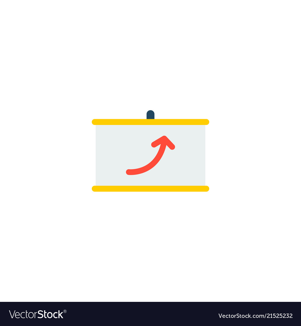 Presentation icon flat element vector image Presentation icon flat element