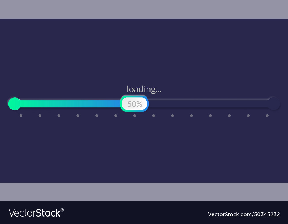 Progress load bar indicator of status download vector image Progress load bar indicator of status download