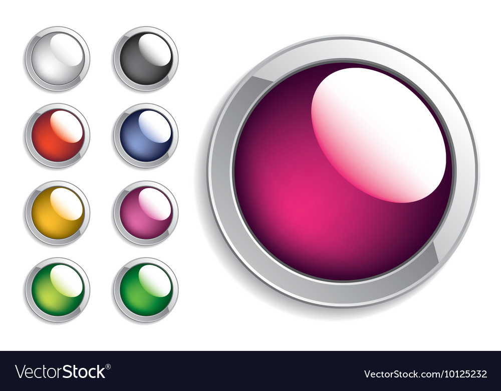 Set of glossy buttons