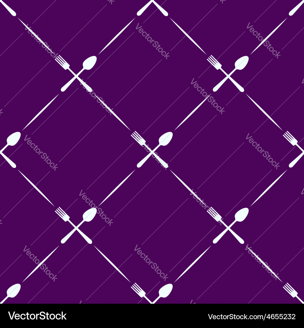 Spoon fork knife cross Royalty Free Vector Image
