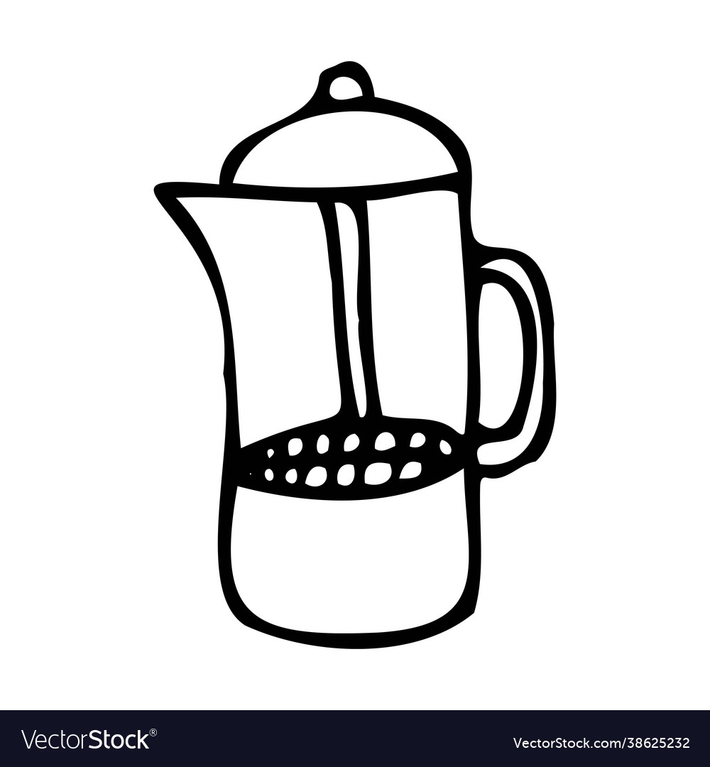 Teapot on white background